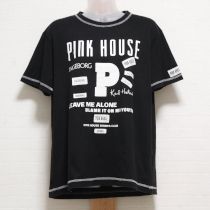 黒ロゴプリント&パッチTシャツ【3(M)】