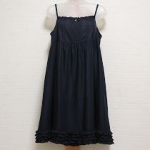 紺ピコフリル使いローンキャミチュニック