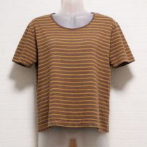 茶ボーダーTシャツ【L】