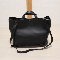黒ロゴレザー2WAYバッグ
