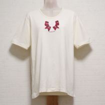 生成×赤リボンカメリアプリントTシャツ【M】