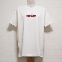 白ロゴプリントTシャツ