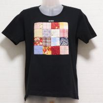 黒パッチワークTシャツ【M】