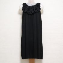 黒ローンピコフリルニットチュニック