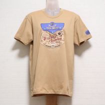 ベージュプリントTシャツ