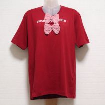 赤ギンガムリボンTシャツ