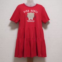 赤顔くまptカットソーティアードチュニック