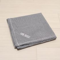 黒ギンガムロゴ刺繍入りスカーフ