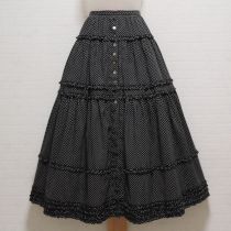 黒水玉ピコフリルスカート