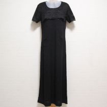 黒レース使い花柄ワンピース