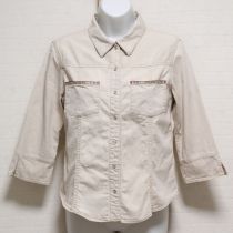 生成ロゴテープデニムシャツ【M】