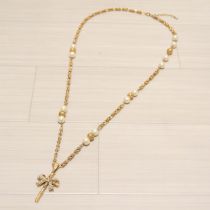 クロスリボンネックレス
