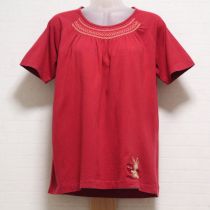 赤アンジェリックラビッツ刺繍Tシャツ【L】