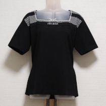 黒スクエアネックカットソー【L】