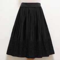 黒花刺繍スカート【3(9号)】