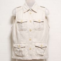 ベージュロゴ刺繍ベスト