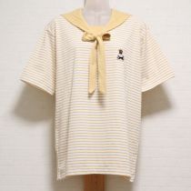 イエローセーラーくま刺繍セーラーカットソー【L】