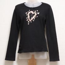 黒ハートリース長Tシャツ【M】