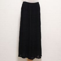 黒模様編みニットワイドパンツ【3(9号)】