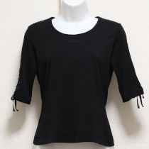 黒ロゴ刺繍カットソー【M】