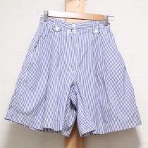 青×白ストライプショートパンツ