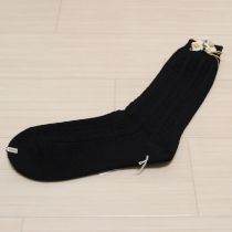 黒ブーケモチーフソックス