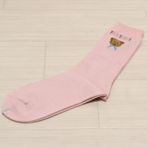 ピンクリボンくまソックス