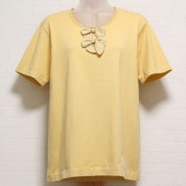 黄ドットリボンTシャツ【L】