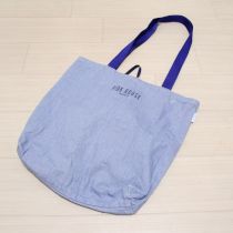 水色ロゴデニムトートバッグ