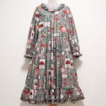 グレーSalon de Fraiseミディワンピース