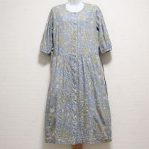ブルーグレー勿忘草ワンピース
