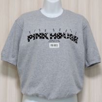 グレー水玉ロゴパッチワークスウットTシャツ【M】