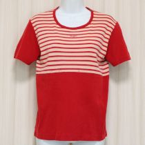 赤ボーダーTシャツ【M】