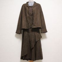 茶フェイクスウェード3点セット