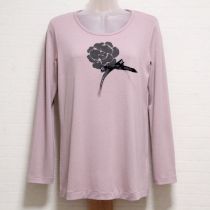 ピンクカメリアリボン長Tシャツ【9号】