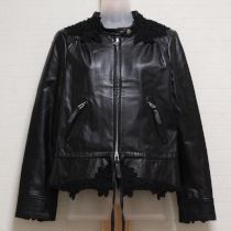 黒レース使い羊革ジャケット【9号】