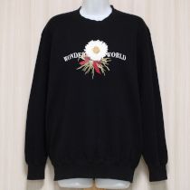 黒雛菊プリントトレーナー