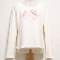 生成キティアップリケ長Tシャツ【4(L)】
