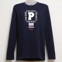 紺【P】ロゴ長Tシャツ【M】
